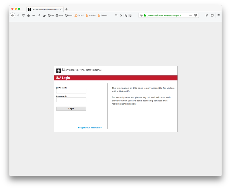 Screenshot sign-in screen